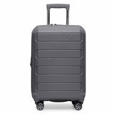 Traveler's Choice Pagosa Hardshell Expandable Luggage with Spinner Wheels, Gray, 2-Piece Set (22/27)