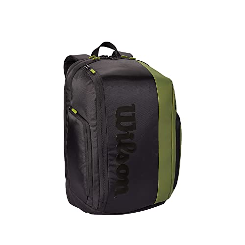 Wilson Blade V8 Super Tour Tennis Backpack - Green/Black, Holds up to 2 Rackets