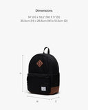 Herschel Supply Co. Unisex Heritage Kids' Backpack, Black/Brown, 15L