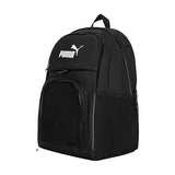 PUMA Pitch Ball Backpack with Front Mesh Ball Compartment & Ventilated Shoe Pocket, Black, One Size
