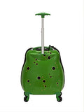 Rockland Jr. Kids' My First Hardside Spinner Luggage, Expandable, Frog, Carry-On 19-Inch