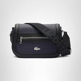 Lacoste Women's Flap Crossover Crossbody Bag, Dark Sapphires/Black, One Size