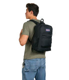 JanSport Cross Town Plus Backpack - Large Main Compartment, Side Water Bottle Pocket, 15-Inch Padded Laptop Sleeve - Black