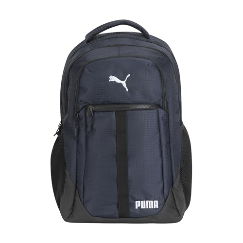 PUMA Strategy Ripstop Backpack with Padded Adjustable Straps, Laptop Sleeve & Water Bottle Pockets, New Navy, One Size