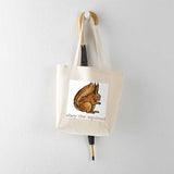 CafePress Obey The Squirrel Tote Bag Reusable Natural Beige Canvas Shopping Bag