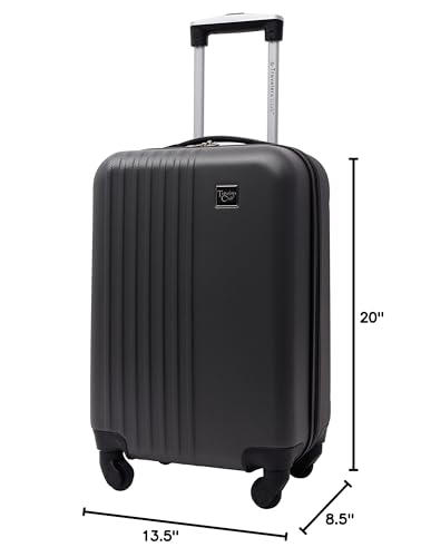 Travelers Club Cosmo Luggage, Charcoal Grey-2 Piece Set (28"/20")