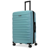 World Traveler Dejuno Motley Lightweight Hardside Expandable Spinner Luggage, Blue, Large Checked