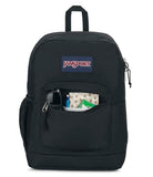 JanSport Cross Town Plus Backpack - Large Main Compartment, Side Water Bottle Pocket, 15-Inch Padded Laptop Sleeve - Black