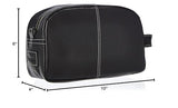 Timberland Men's Rugged Wash Leather Travel Kit, Black