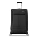 Samsonite Soft-Sided 25-Inch Lightweight Medium Checked Expandable Element Suitcase: Durable, 360° Spinner Wheels, Adjustable Telescopic Handle, 2 Front & 1 Side Pocket -Black