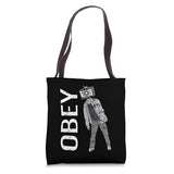 Obey TV Zombie Media Brainwashing Television Mind Control Tote Bag