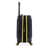 Nautica Maker Hardside Spinner Luggage, lightweight, Navy/Yellow, Carry-On 21-Inch