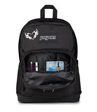 JanSport Right Pack Expressions Backpack – 15-inch Padded Laptop Compartment, Water Bottle Pocket, Utility Pocket with Flap, Cyber Sigil Black/Cream/Black