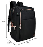 Swissdigital Design Business Laptop Backpack For Women,With USB Charging Port Computer Work Backpack,Fits 15.6 Inch Laptop Travel Casual Backpack,Black | SD1006-01