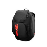 WILSON Clash V3 Super Tour Tennis Backpack - Black/Infrared, Holds up to 2 Rackets