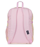 JanSport Main Campus Backpack - Travel or Work backpack w 15-Inch Laptop Sleeve and Dual Water Bottle Pockets, Rows Of Bows Natural/Pink Ice