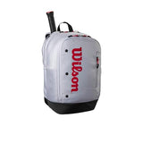 WILSON Pickleball Backpack - Holds up to 2 Paddles, Grey/Red