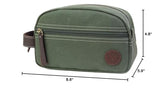 Timberland Men's Toiletry Bag Canvas Travel Kit Organizer, Olive, One Size