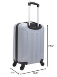 Travelers Club Cosmo Luggage, Silver-2 Piece Set (28"/20")