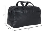 Kenneth Cole Reaction Port Stanley 20" Duffel Bag Pebbled Vegan Leather Carry-On Duffle Travel Bag/Overnight Shoulder Duffel, Black