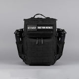 WOLFpak 25L Tactical Gym Backpack (Alpha Black) Durable 1000D Waterproof Oxford Material with MOLLE Webbing, Laptop Pocket & Dual Cup Holders