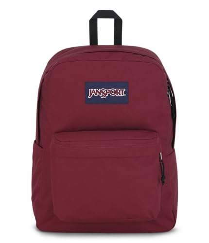 JanSport Superbreak Backpack - Durable, Lightweight Premium Backpack, Russet Red