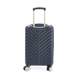 Kenneth Cole REACTION Madison Square Lightweight Hardside Chevron Expandable Spinner Luggage, Black, 2-Piece Set (20" & 28")