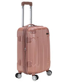 Rockland London Hardside Spinner Wheel Luggage, Rosegold, Carry-On 20-Inch