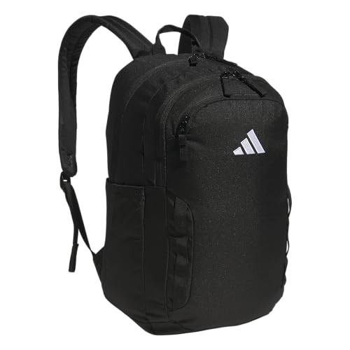 adidas Amplifier Backpack for Laptop, School and Gym, 28L, Black/White/Regular, OSFA