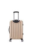 Rockland Santa Monica Hardside Spinner Wheel Luggage, Champagne, 19", 24", 28"