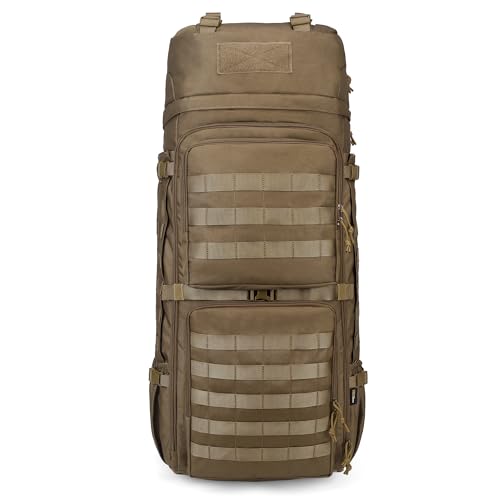Mardingtop 75L Military Internal Frame Backpack for Men, Cordura Tactical Backpack with Recco for Snowboarding,Hiking,Camping