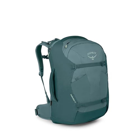 Osprey Fairview 40L Women's Travel Backpack - Carry On Bag with Laptop Sleeve and Toiletry Pocket, Cascade Blue-Torrent Blue