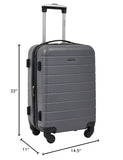 Wrangler Smart Spinner Hardside Luggage, 22-Inch Carry-On, Quiet Shade