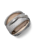 Michael Kors Sable Large Backpack, Silver-Tone Hardware/MK Signature Coated Twill/Storm