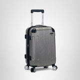 Rockland London Hardside Spinner Wheel Luggage, Silver, Carry-On 20-Inch