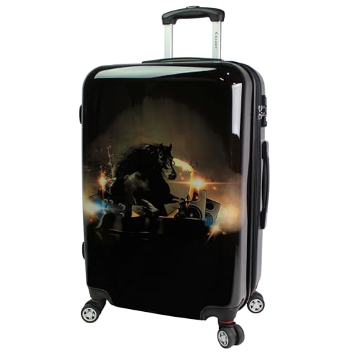 World Traveler VentureX Medium Checked Luggage, Hardshell Suitcase With Spinner Wheels - Chariot Stallion