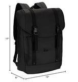 LONDON FOG Supply Company Unisex Adult 17" Laptop Front Flap Buckle Strap Travel Backpack