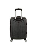 Rockland Melbourne Hardside Expandable Spinner Wheel Luggage, Metallic, Carry-On 20-Inch