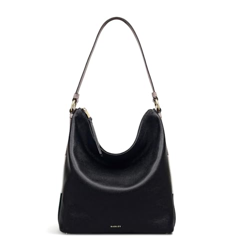 RADLEY London Waterloo Way Medium Zip-Top Leather Shoulder Bag (Black)
