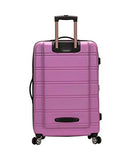 Rockland Melbourne Hardside Expandable Spinner Wheel Luggage, Pink, 2 Piece (20"/28")
