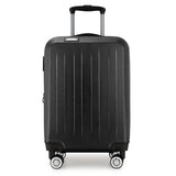 Elite Luggage Expandable Hardside Spinner Luggage, Black, 21" Carry-on