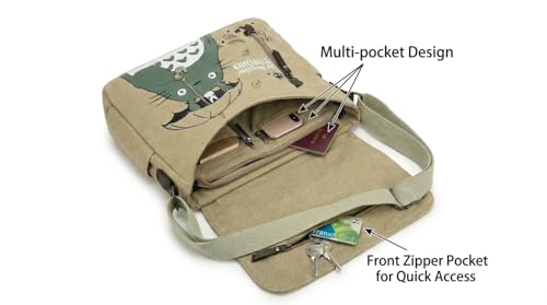 Zxtvmn Men Backpack, Anime Messenger Bag, Canvas Sling Bag, Shoulder Bag