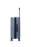 Rockland Costa Mesa 3 PC Luggage Set, 2 PC Hard Case Upright Luggages with Spinner Wheels and a 14" Polyester Tote Bag, Blue, (14" Tote, 20", 24")