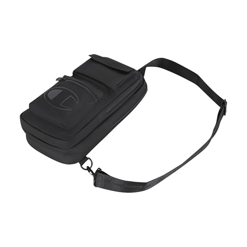 Champion unisex adult Stealth Sling Strap Pack Messenger Bags, Black, One Size US