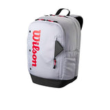 WILSON Pickleball Backpack - Holds up to 2 Paddles, Grey/Red