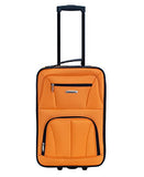 Rockland Fashion Softside Upright Luggage Set,Expandable, Orange, 2-Piece (14/19)