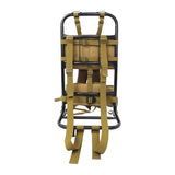 Deroanke Backpack Frame, 132lbs Capacity Aluminum Alloy Hiking/Hunting Pack Frame, External Frame Hiking Backpacks for Mountaineering, Camping (Khaki, 14.57 x 9.84 x 27.56 inch)