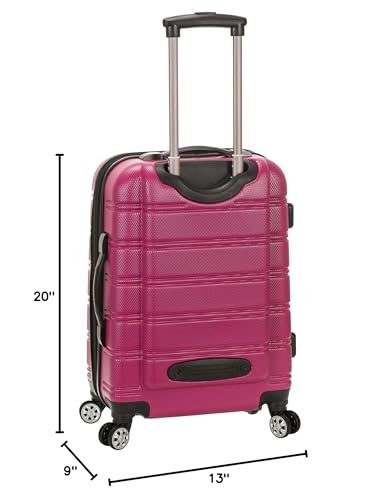 Rockland Melbourne Hardside Expandable Spinner Wheel Luggage, Magenta, Carry-On 20-Inch
