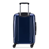 DELSEY Paris - Helium AERO- Starrer Großraumkoffer, Metallic Blue, Valise cabine, Hardside suitcase with multi-directional wheels