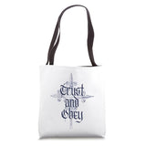 Trust and Obey Christian Hymn Gothic Cross Tote Bag